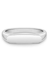 elegant lovely engravable bar silver baby ring